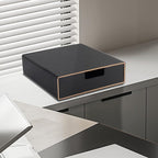 Stackable Organizer Drawer PU Leather Classic Handmade,Organize Home Office Desk Accessories and Sort Letter-Size Paper/a4 Do