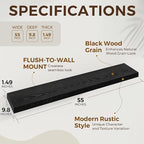 Dreamland 55 Inches Floating Shelves for Wall, 9.8" Deep Long Floating Shelves Set of 2, Large Display & Storage Shelf, Wall 