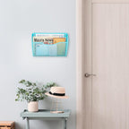 EASEPRES 3 Single Pocket Mesh Hanging File Organizer, Vertical Wall Mounted Magazine File Holder, Mount Basket Mail Paper Doc