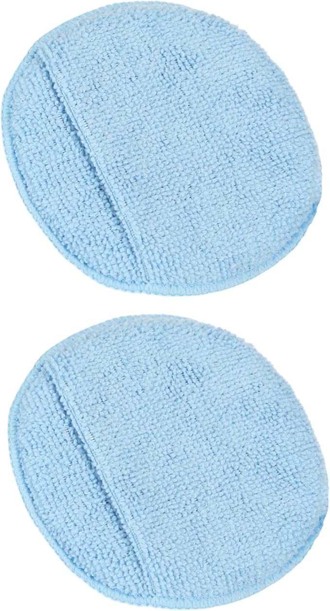 Leather CPR Microfiber Applicator Sponge 2pcs - Leather Conditioner Applicator, Round LintFree Microfiber Applicator Pad, Car