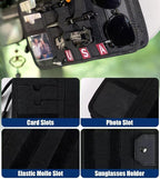 Semi-Rigid Car Sun Visor Organizer, Molle Panel Vehicle Storage with Zipper Pouch for Tactical Gears, Fits Cars, SUVs & Trucks