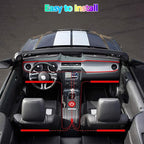 Interior Car LED Strip Light with APP Control,RGB 6 in 1 Neon Ambient Lighting Kits,Under Dash Footwell Automotive Strip Light,Car Ambient Lighting with Music Sync Dynamic Dreamcolor Chasing