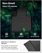 KIWI MASTER Floor Mats for 2019 2020 Hyundai Santa Fe, Custom Fit All Weather Car Mats, Heavy Duty TPE Floor Liners, Front & Rear 2 Row, Black