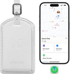 Luggage Tags Built-in Anti-Loss Tracker, Luxury Leather Luggage Tags for Suitcase, Travel Bags, Backpacks, Travel Organizer f