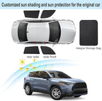 Front Side Half Window Shade Foldable Custom Fit for Toyota Corolla Cross 2022-2024(Not for Corolla) Car Window Shades for Side Window Sun Shade UV Protection Heat Insulation 4PCS