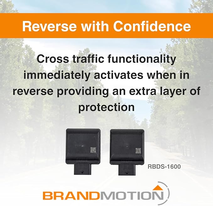 Brandmotion RDBS-1600 Radar Blind Spot System with Cross Traffic Detection | Blind Spot Detection | Lane Change Assist | Soft