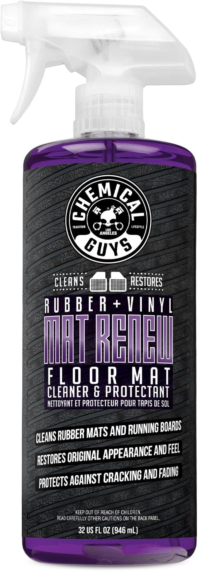 Chemical Guys Mat Renew Rubber + Vinyl Floor Mat Cleaner And Protectant, Safe for Cars, Trucks, SUVs, Motorcycles, RVs & More