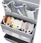 Univivi Door Hanging Organizer Nursery Closet Cabinet Baby Storage with 4 Large Pockets and 3 Small PVC Pockets for Cosmetics