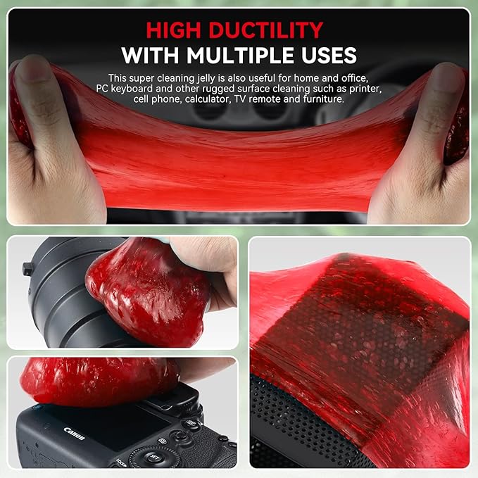 Auto Dynasty 2024 Universal Home/Office Keyboard/Interior Car Air Vent Auto Detailing Slime Cleaner Dust Cleaning Gel Putty J