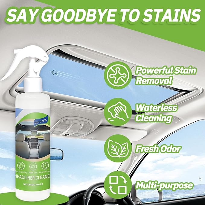8.66 OZ (256 ml) Car Ceiling Cleaner,Headliner Cleaner,Multifunctional Car Interior Roof Fabric Cleaner Spray,Multi Purpose D