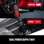 CRAFTSMAN Tire Inflator Portable Air Compressor, Cordless Mini Air Pump for Car Tires with Digital Tire Pressure Gauge, 6000mAh Battery Powered Air Pump, Max Pressure 150 PSI, 12V DC Corded