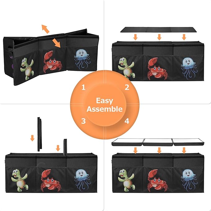 Extra Large Toy Box, Collapsible Sturdy Toy Storage Organizer with Lids, 155L Storage Box for Boys Girls, 42"x16"x14" Kids Bi
