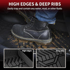 LASFIT Floor Mats & Cargo Mat for Nissan Rogue 2021-2026 (Not Fit Rogue Sport), Custom Fit All Weather TPE Floor Liners for Nissan Rogue S/SV/SL/Platinum 2021-2026 Full Set Car Mats & Trunk Mat, Black