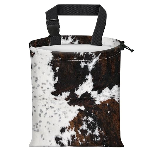 Car Trash Bag Large Hanging Can for Back of Seat, Cute Waterproof Car Garbage Bag for Vehicle, Travelling, Outdoor Retro Cow Print