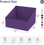 DIMJ Closet Storage Bins 8 Pack - Fabric Trapezoid Closet Organizer Bin, Foldable Storage Baskets for Shelves, Closet Shelf O