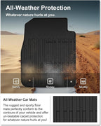 KIWI MASTER Floor Mats for 2009-2018 Dodge Ram 1500 Quad Cab, 2019-2024 Ram 1500 Classic Quad Cab, Custom Fit All Weather Car Mats, Heavy Duty TPE Floor Liners, Front & Rear 2 Row, Black
