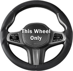 Steering Wheel Cover for BMW 3 4 Series(2021-2024) 5 Series(2020-2023) X5(2019-2020) X7(2020-2025) 328i 320i 330i 325i 528i 535i 530i M3 2 4 7 8 Series X3M X4 X6 XM M2 M4 M5 M8 Z4 i4, Black