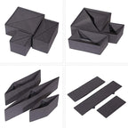 DIOMMELL 12 Pack Foldable Cloth Storage Box Closet Dresser Drawer Organizer Fabric Baskets Bins Containers Divider for Baby C