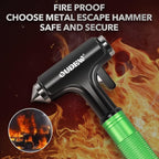 Car Safety Hammer, Car Glass Breaker with Seat Belt Cutter, Automotive Escape Tool, Metal Window Breaker, Emergecy Safety Ham
