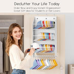 Homsorout Over the Door Hat Rack - 3-Layer Design Hat Organizer Holds 30-36 Hats with 10 Hooks, Ideal Hat Rack for Door, Over