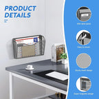 samstar 6 Pack Magnetic File Holder, Mesh Wall File Organizer File Pocket Mail Organizer Paper Folder Holder for Office/Home,