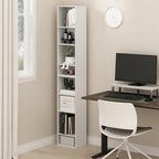 Furinno PASIR Book Shelf, 8-Tier Bookshelf, Bookcase with Open Shelf, 9.3 x 11.8 x 70.9, for Living Room, Bedroom, Home Offic