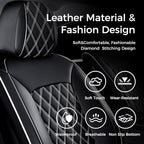 Huidasource Driver Seat Cover, Faux Leather Auto Front Seat Covers, Car Seat Covers Front Seats Universal Fit for Most Cars, 