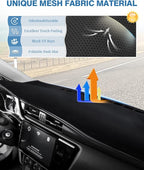 FIILINES Dash Cover for 2014-2018 Toyota Corolla, Dashboard Mat Accessories Dash Cover Sunshade Nonslip Mesh Protector No Gla