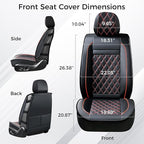 Huidasource Car Seat Covers for Front Seat, Car Seat Cushion Waterproof, Full-Cover Faux Leather Car Seat Cover Protector Uni