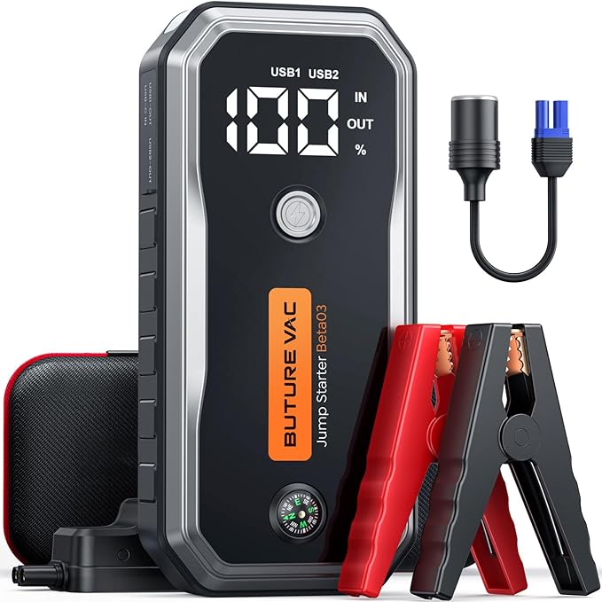 Professional-Grade 7000A Peak Car Battery Jump Starter (All Gas/10L Diesel) 5000A CCA Portable Car Jump Starter Battery