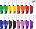 PIFOOG 16 Pcs Car Window Breaker Keychain 3-in-1 Emergency Escape Tool Glass Breakers Seatbelt Cutter Rescue Whistle Mini Com