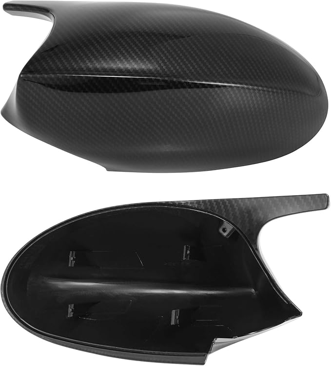 X AUTOHAUX Exterior Rear View Mirror Housing Door Wing Mirror Cover Cap for BMW 3 Series E90 E91 E92 E93 Pre-facelift Models 330i 330xi 325i 325xi 328i 328xi 2005-2008 Carbon Fiber Pattern