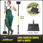 Jardineer Garden Flat Shovel Heavy Duty, Multifunctional Garden Cleaning Shovels for Lawn Edging,Sidewalk Weeding, Floor Scraper Long Handle, Metal Snow Shovel,Ice Scraper for Driveway (60")