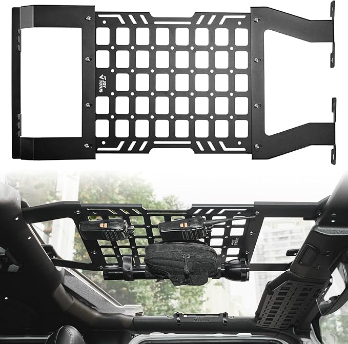 JOYTUTUS Hard Top Roof Rack Molle Panel Compatible with Wrangler JL JLU & Gladiator JT 2018-2026, Wrangler Overhead Molle Panel Storage Cargo Roof Rack, No Drilling(Not for Soft-Top)