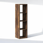 Furinno Cubic Closet Organizers and Storage, 4-Cube Closet Organizer, Vertical Open Shelf Closet Storage, Extra Thick Frame f