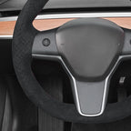 MEWANT Hand Stitched Steering Wheel Cover for Tesla Model 3 2017-2023 / Model Y 2020-2023 for Tesla Model 3/Y Accessories