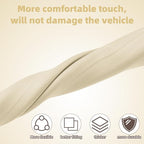2pcs Car Seat Gap Filler, No Drop Guard Universal Gap Organizer Between Seat and Console Prevents Phone Keys Cards Falling (Beige)