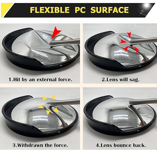 18" Convex Mirror Outdoor, 2 Pack Security Mirror for Driveway, Garage, Warehouse, Blind Spot, and Office, 18 Inch Traffic Security Safety Covex Mirrors