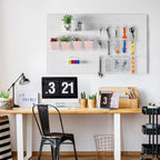 G.CORE Peg Board Organizer 21 Pack, Pegboard Accessories with Baskets Cups Hooks - 1/8" & 1/4" Peg Board Wall Tool Organizers