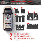 Floor Mats Compatible with 2022-2025 2026 Kia Carnival 8 Seater MPV No Hybrid&Prestige Trunk Liner Cargo Liner Cargo Mat 2024 Carnival Accessories (Floor Mats+Trunk Mat+Backrest Mats)