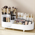 Booklov Roating Makeup Caddy Organizer for Vanity, Large Capacity Cosmetic Display Case, Clear Acrylic Countertop Beauty Stor