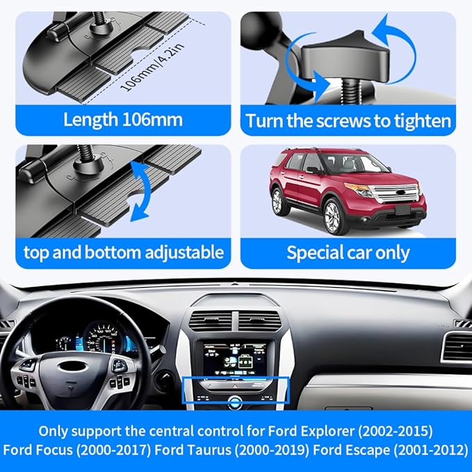 Car Phone Mount Holder For Ford Explorer 2002-2015， Focus 2000-2017，Taurus 2000-2019，Escape 2001-2012 Auto Accessories Navigation Bracket Interior CD Slot Mount Decoration dash board Mobile Cell case