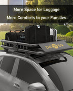DEXSO 51" x 36" Universal Roof Rack Basket, 200 Lbs Capacity Rooftop Cargo Carrier Basket, Heavy Duty Luggage Holder Rack for SUVs, Trucks, Vehicles