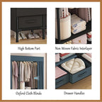 Portable Closet,Garment Rack,Heavy Duty Clothes Rack with Cover,Wardrobe Closet with 1 Hanging Rods, 2 Storage Shelves and 3 