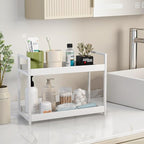 Bathroom Counter Organizer 2 Tier Vanity Storage Countertop Shelf Makeup Organizer Perfume Tray Skincare Holder for Sink, Dre