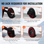 VEVOR Snow Socks for Tires - Excellent Alternative for Tire Chains, Polyester Fiber Tire Socks for Snow, Fits Car, SUV, Picku