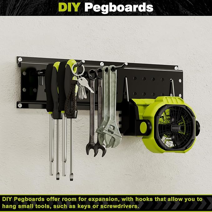 NattyDot Garage Tool Organizer Wall Mount 49.5inch with 9 Hooks Ski Rack for Garden Shovel Holder Garage Wall Organizer Wall 