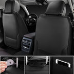 CAR PASS Nappa Leather Holographic Laser Car Seat Covers Front Seats Only Cushioned, Waterproof Waist Protector Universal fit