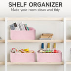 Shelf Baskets for Organizing | Storage Basket for Shelves | Small Woven Baskets | Rope Toy Basket | Closet Organizer Bins | C