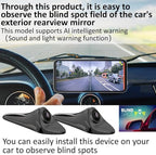 car Blind spot Camera paired with car Blind spot Display System, Blind spot Driving Recorder, BSD Blind spot Warning Assistan